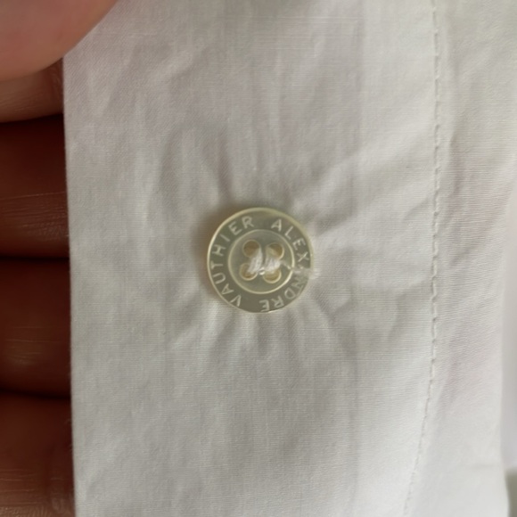 ALEXANDRE VAUTHIER | RUFFLE NECK COTTON SHIRT - Picture 7 of 12